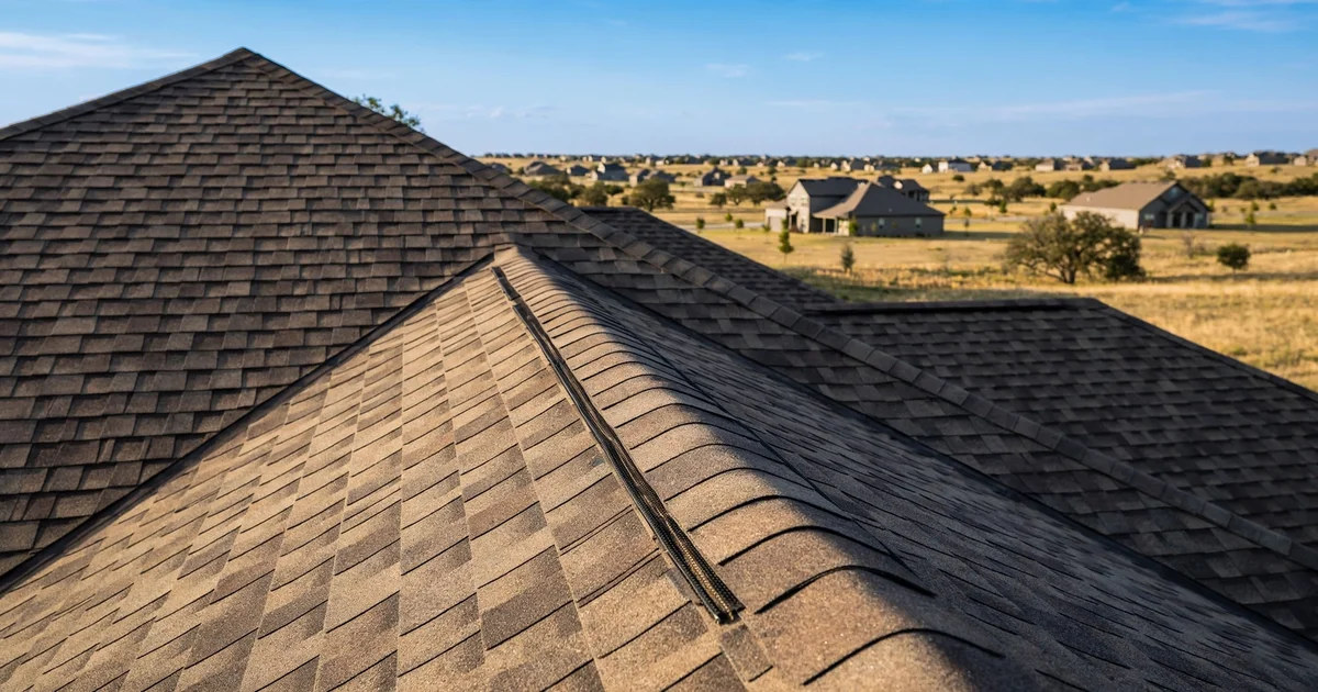Firethorne roof repair in Katy: suburban home with architectural shingle roof
