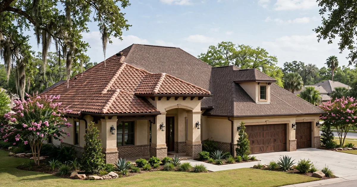 Roof repair in the Galleria area: flat membrane section on a townhome