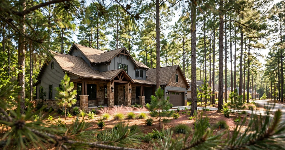 Grand Central Park roof repair in Conroe: suburban home with architectural shingle roof