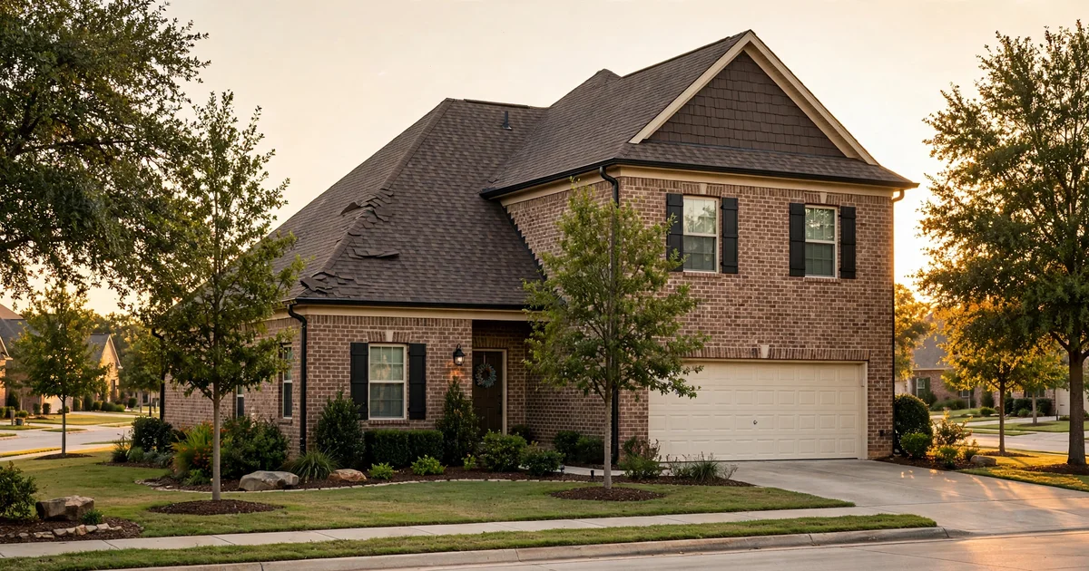 Grand Lakes roof repair in Katy: suburban home with architectural shingle roof
