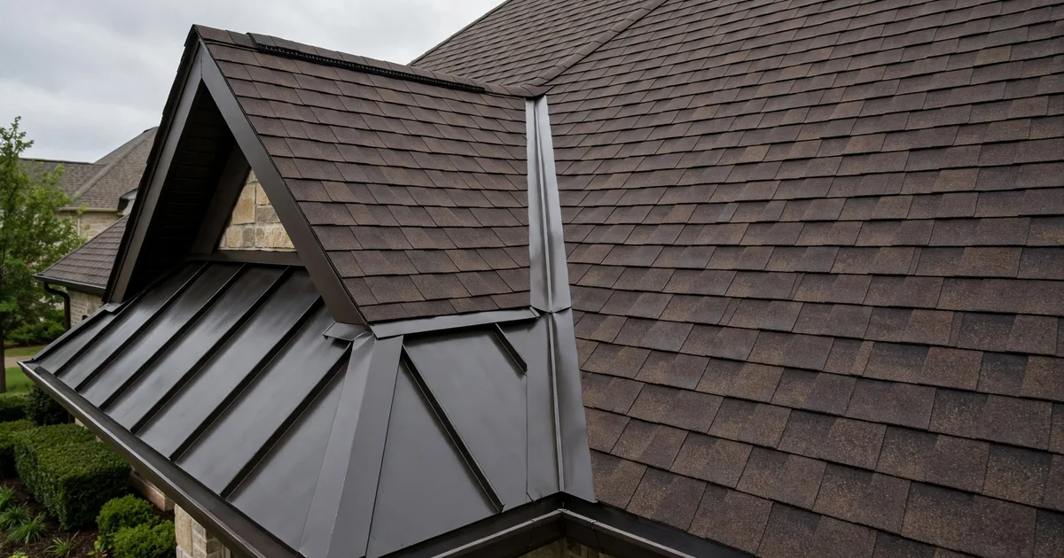 Imperial Sugar Land roof repair in Sugar Land: suburban home with architectural shingle roof