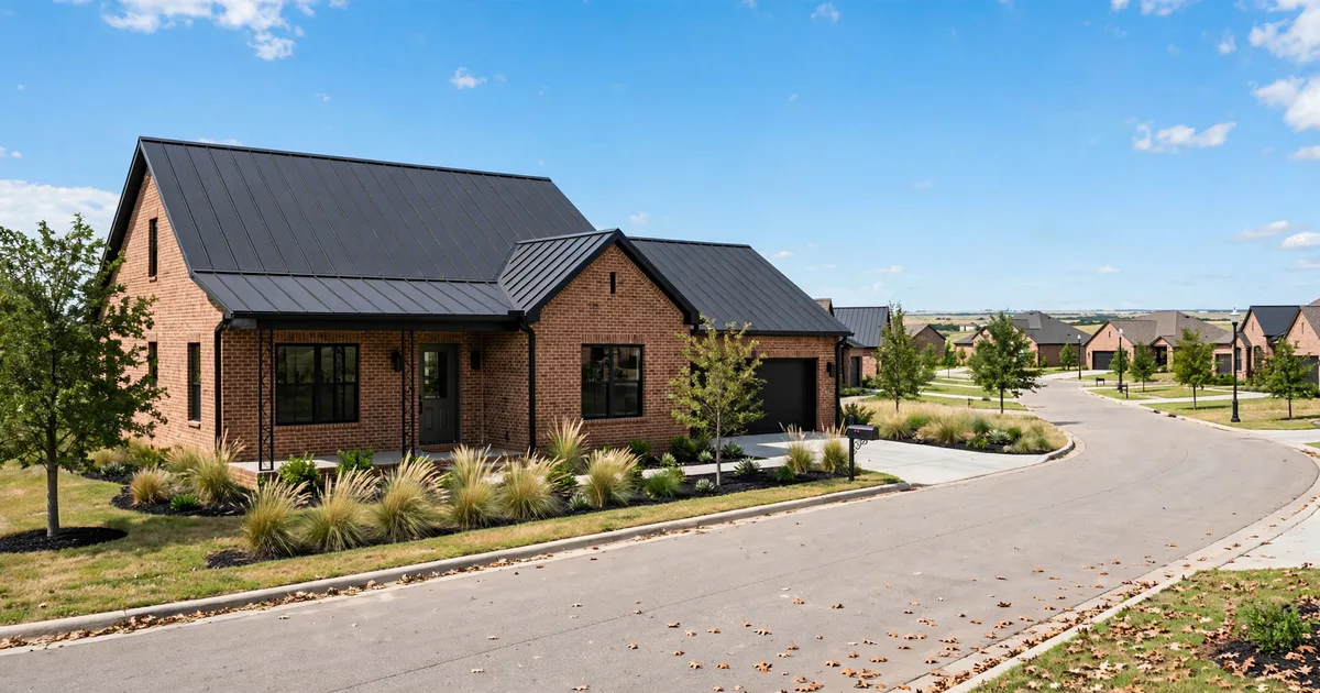 Metal roofing in Anniston, Katy: close-up of raised seams on a new standing-seam metal roof