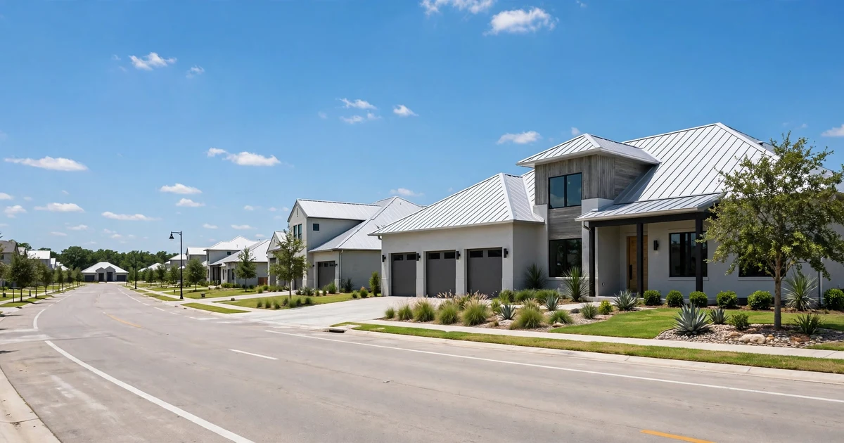Metal Roofing in Pearland: standing seam metal roof panels on a suburban home