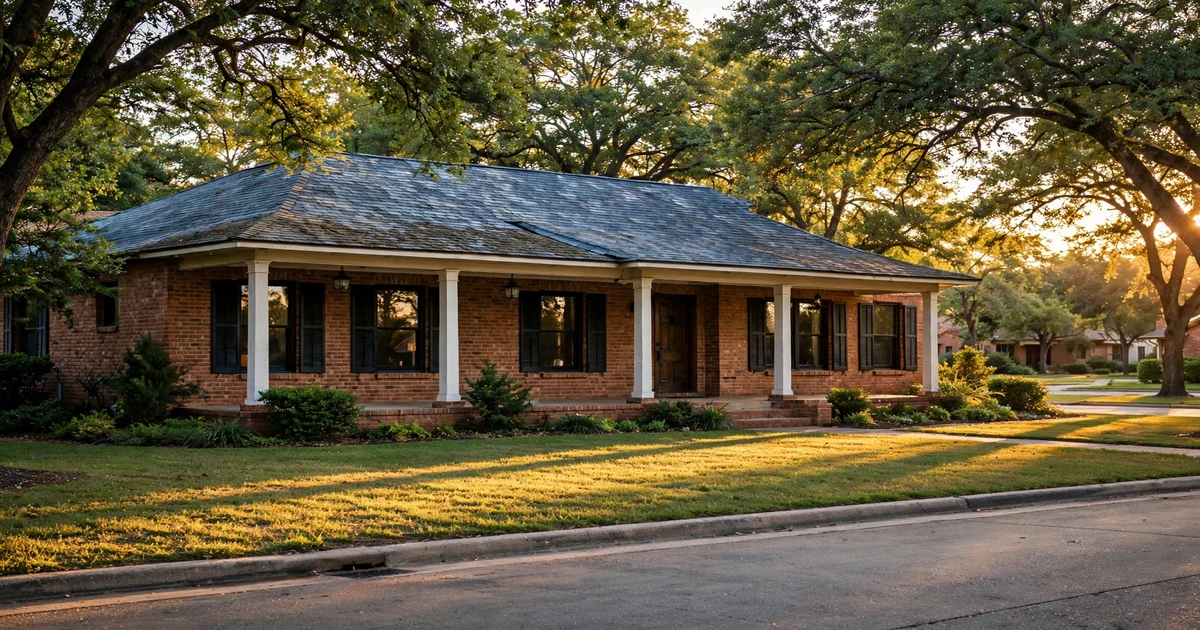 Parkview Manor roof repair in Pasadena: suburban home with architectural shingle roof