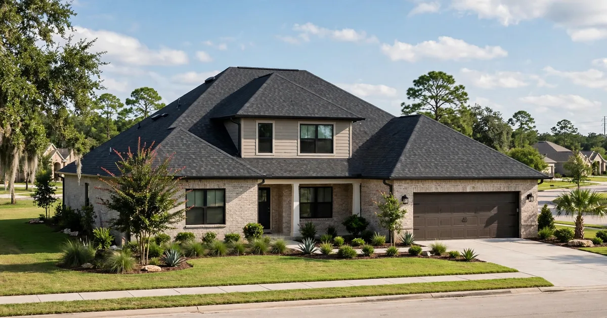 Roofing contractor in Pearland: professional roofer on a residential roof