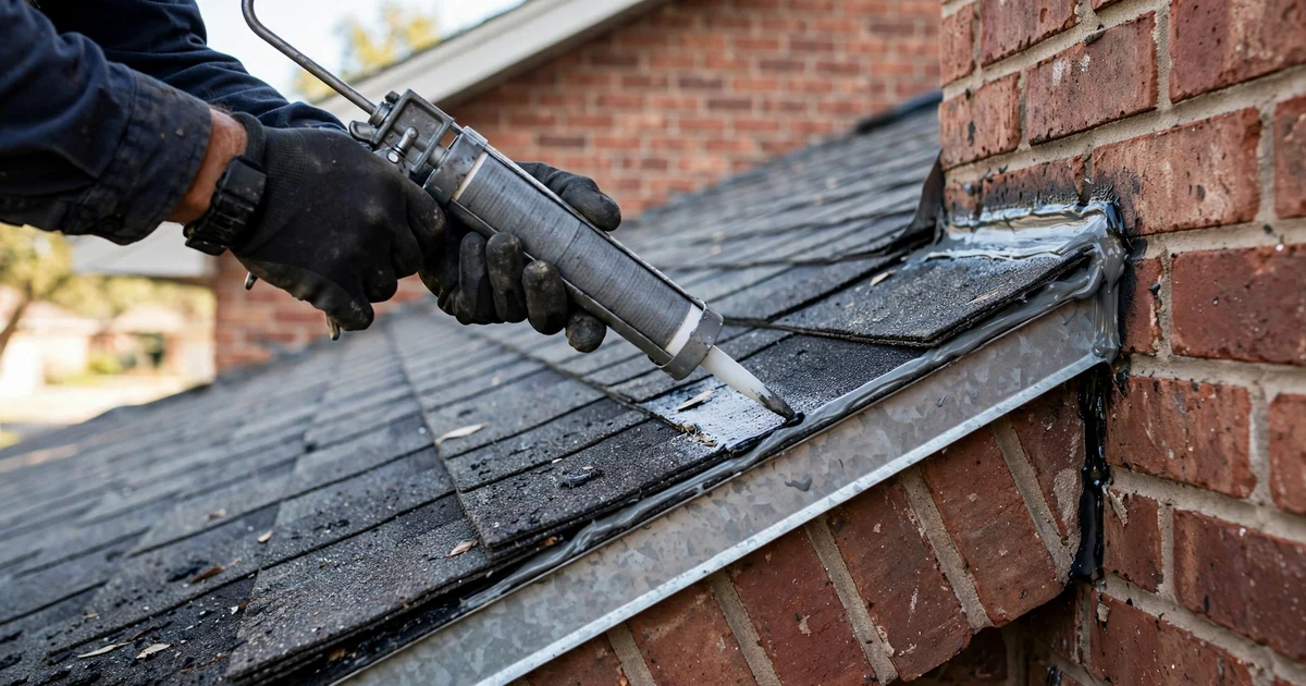 Roof Leak Repair in Pasadena: technician tracing a ceiling water stain to its roof source