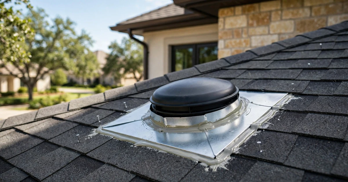 Roof Leak Repair in Sugar Land: technician tracing a ceiling water stain to its roof source